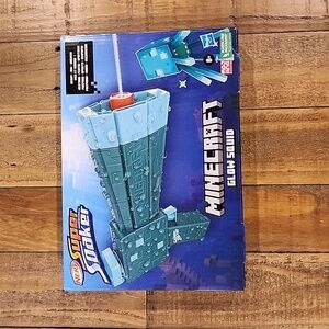 NERF Super Soaker Minecraft Glow Squid Water Blaster